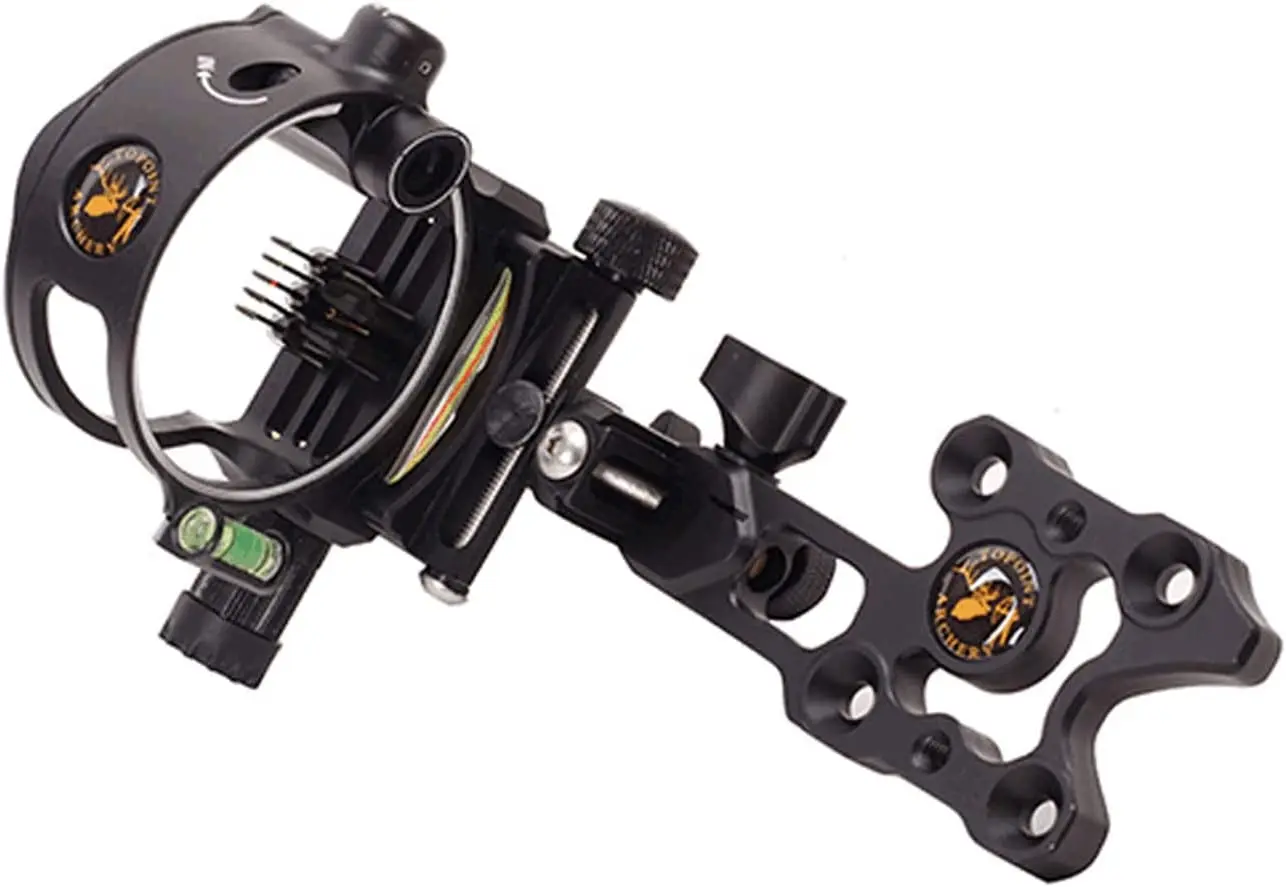 Compound Bow Sight 5 Pin Fiber Optic - Mirino a 5 Perni per Arco,