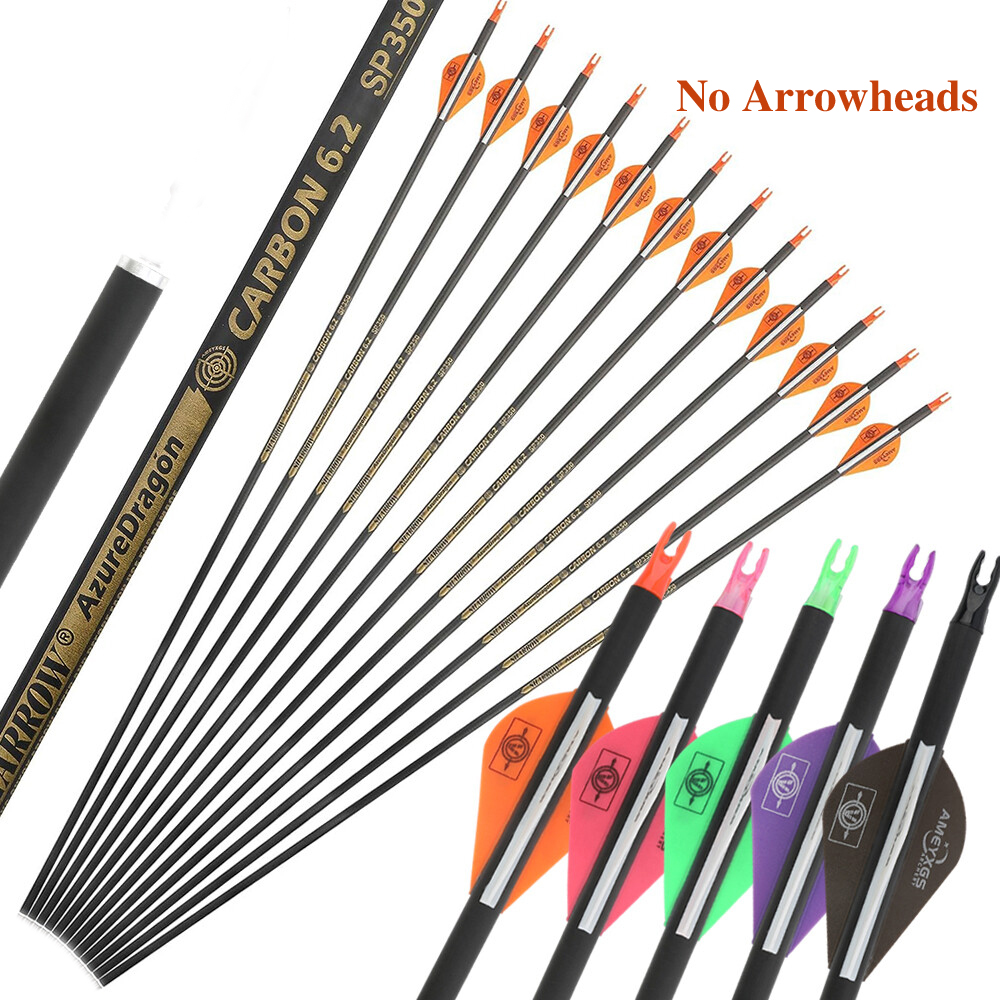 Carbon Arrows 30 Inch Spine 400 500 - Tiro con l'arco Frecce in carbonio