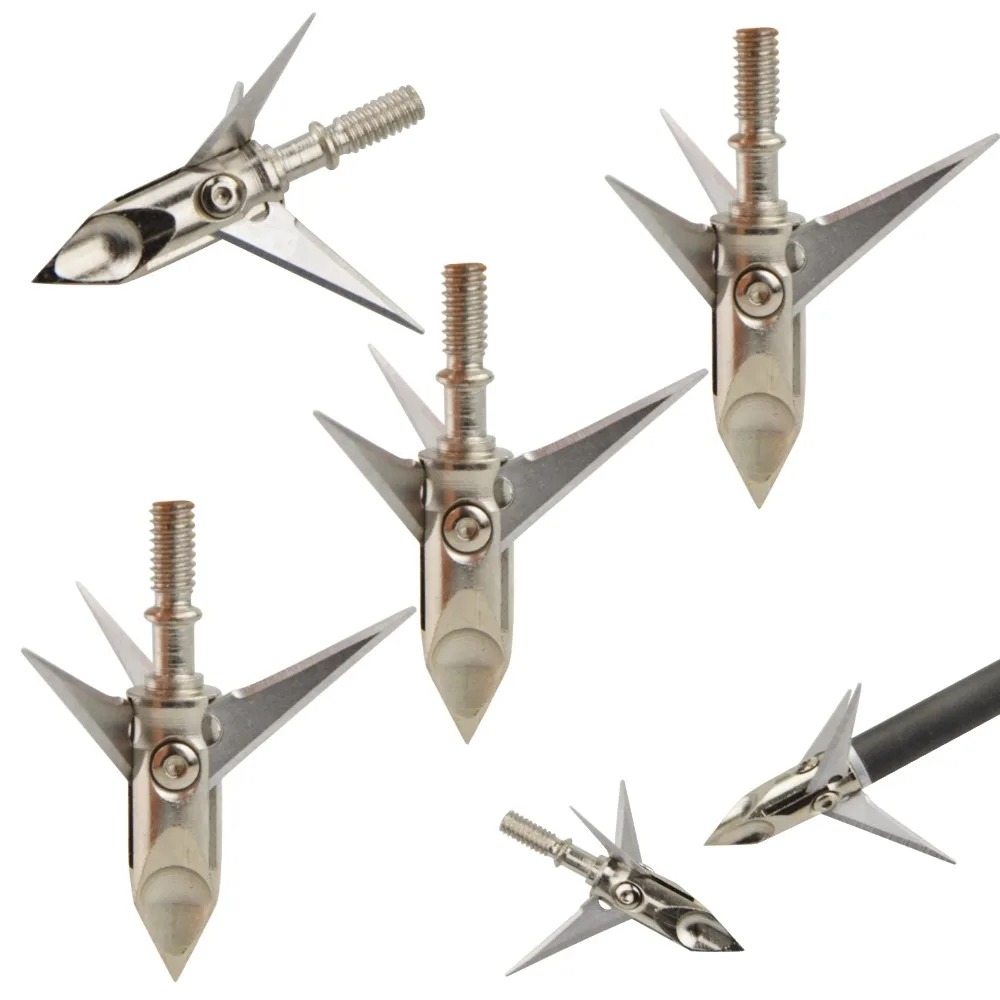 Broadheads 100 Grain 3 Blade Hunting - Punte di Freccia da Caccia 12