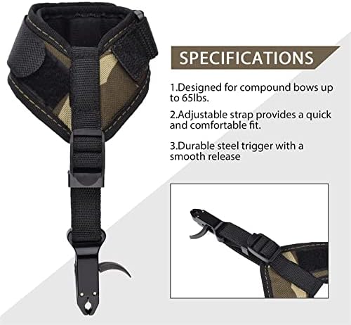 Archery Release Aid Caliper Wrist - Dispositivo di Rilascio Regolabile per Arco