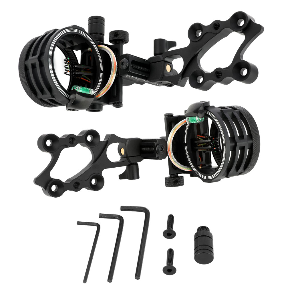 Compound Bow Sight 5 Pin Fiber Optic - Mirino per Arco Compound 5 Pin