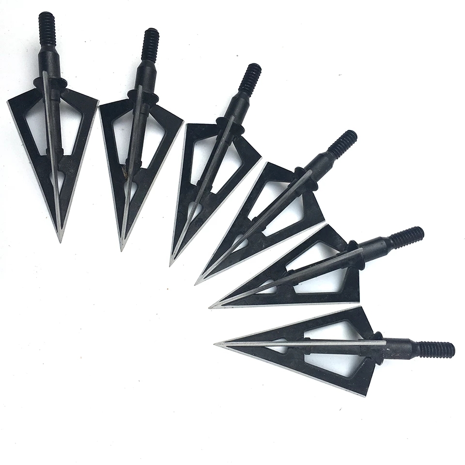 Broadheads 100 Grain 3 Blade Hunting - 3/6/12/24/60 pezzi, punta per frecce da