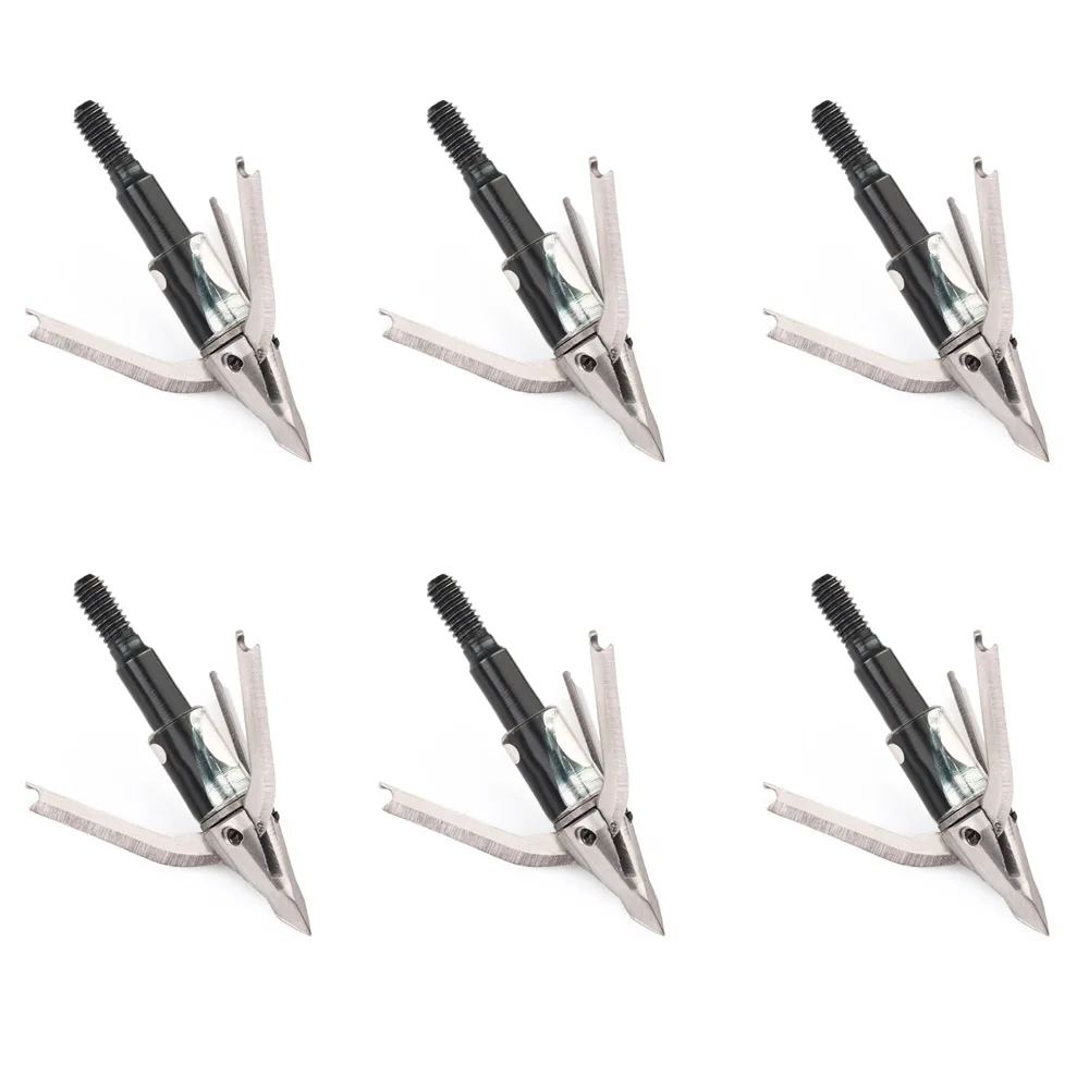 Broadheads 100 Grain 3 Blade Hunting - Tiro con l'arco 3/6 pezzi Punte