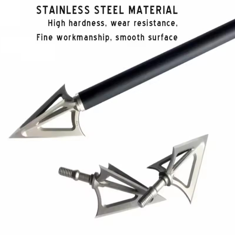 Broadheads 100 Grain 3 Blade Hunting - Punte di freccia per tiro con