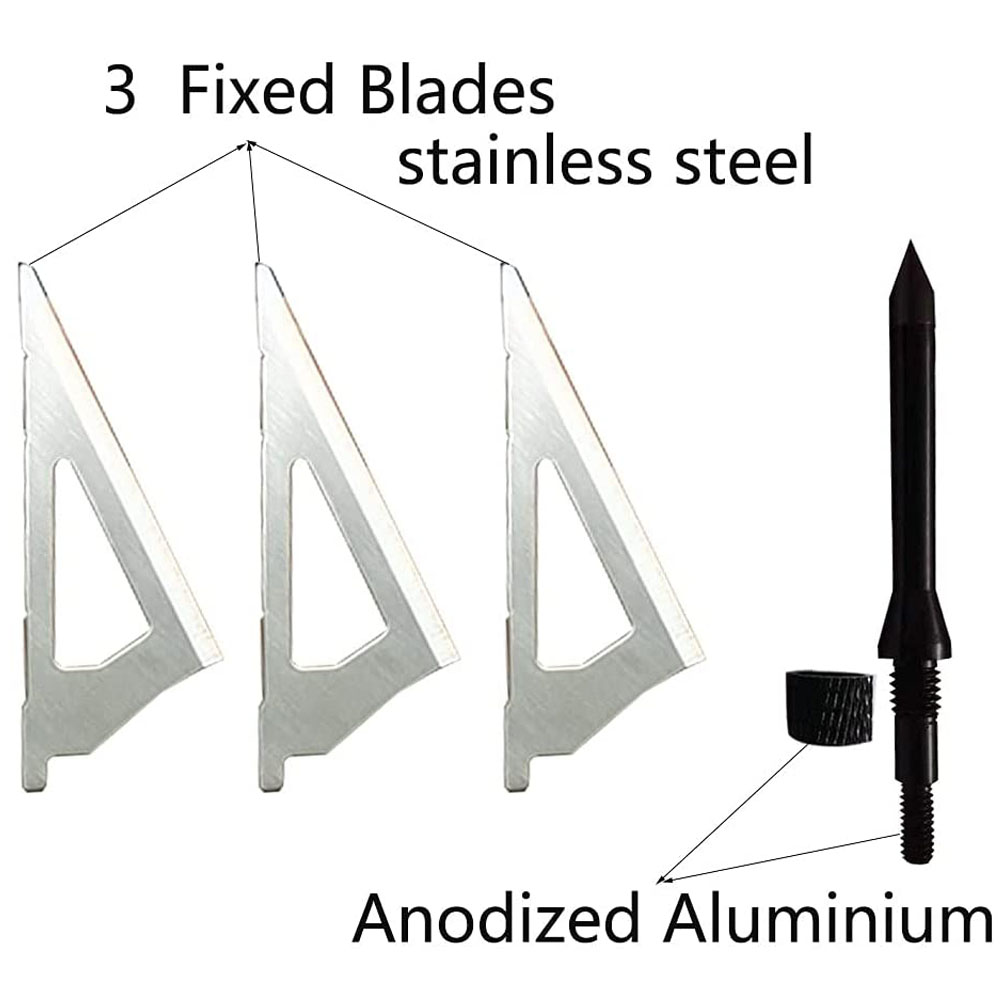 12 punte per tiro con l'arco 3 - Broadheads 100 Grain 3 Blade Hunting recensione e prezzo