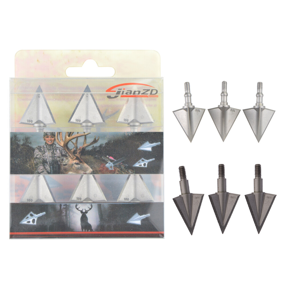 6/12pcs Tiro con l'arco Punta  - Broadheads 100 Grain 3 Blade Hunting recensione e prezzo
