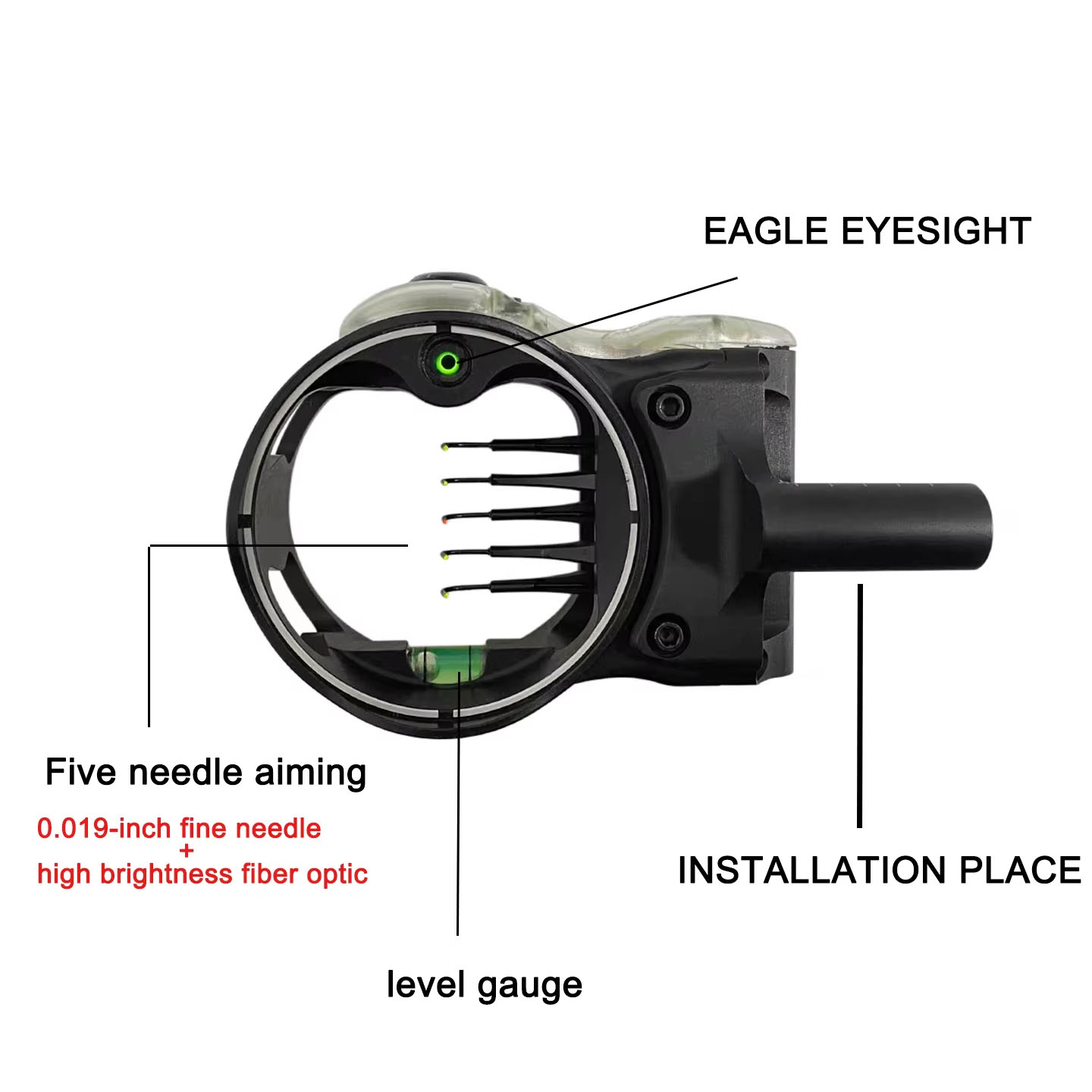 Mirino per Arco Compound in Fi - Compound Bow Sight 5 Pin Fiber Optic recensione e prezzo