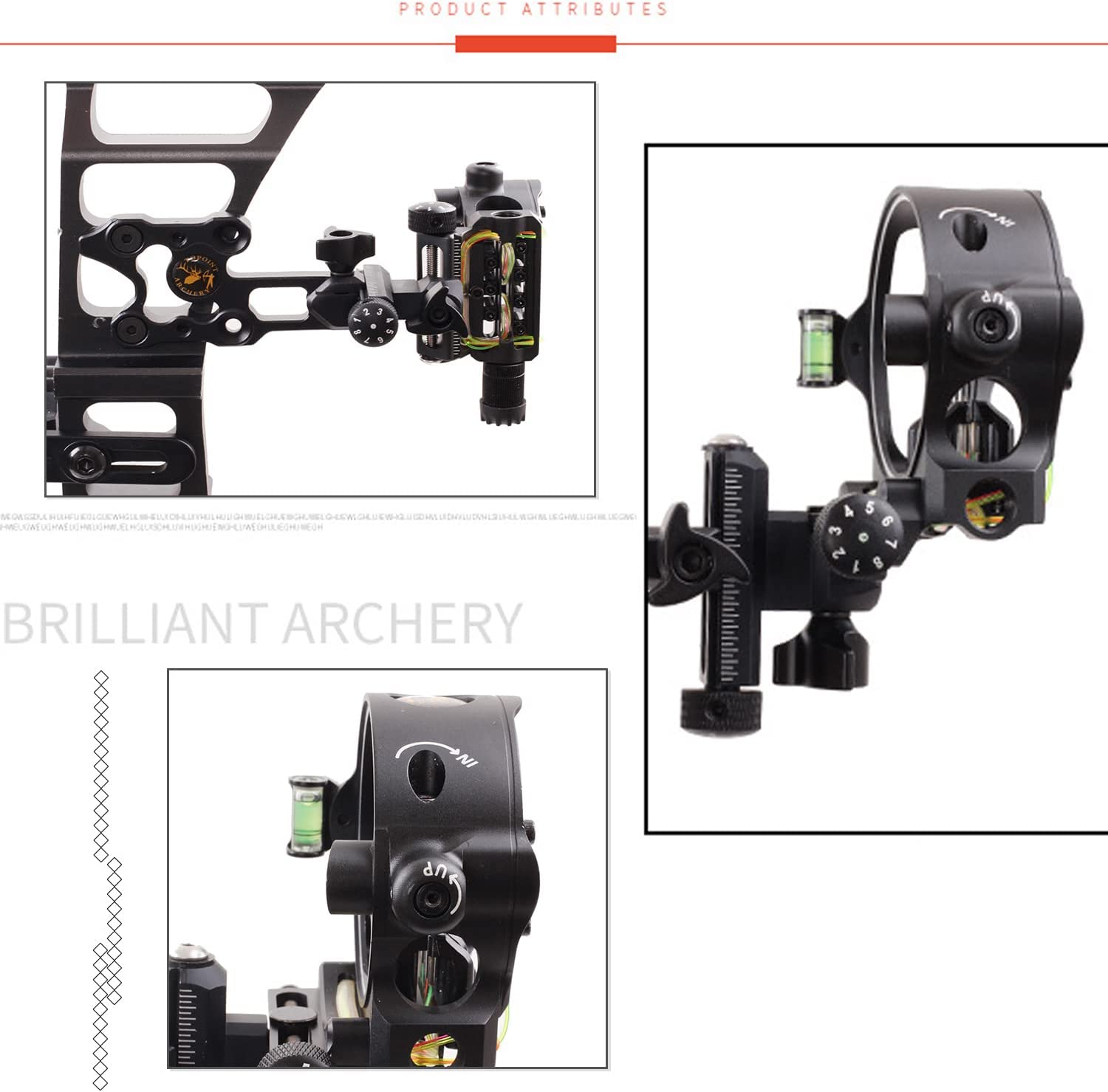 Tiro con l'arco 5 Pin Arco Mir - Compound Bow Sight 5 Pin Fiber Optic recensione e prezzo