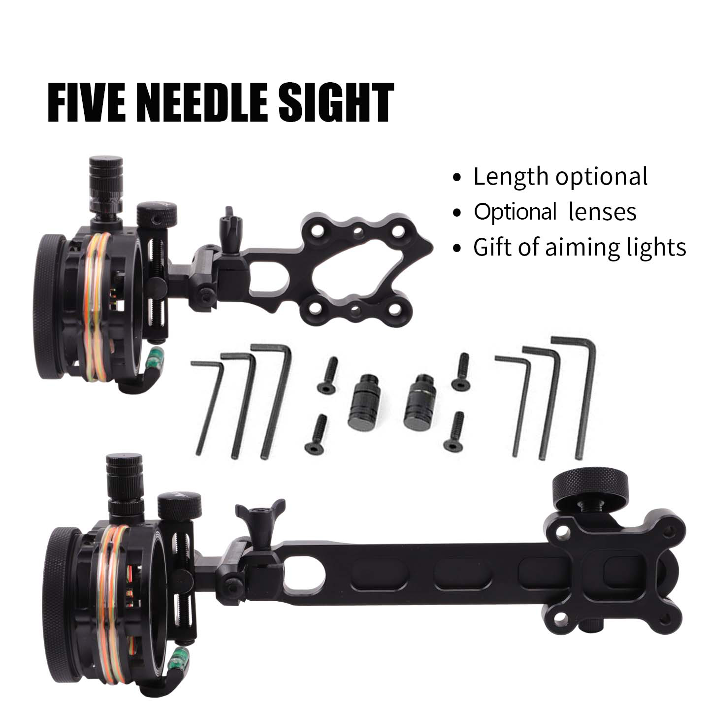 Tiro con l'arco Arco composto  - Compound Bow Sight 5 Pin Fiber Optic recensione e prezzo
