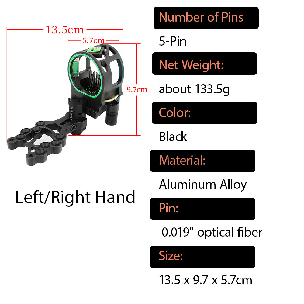 Tiro con l'arco M1 Composto 5  - Compound Bow Sight 5 Pin Fiber Optic recensione e prezzo