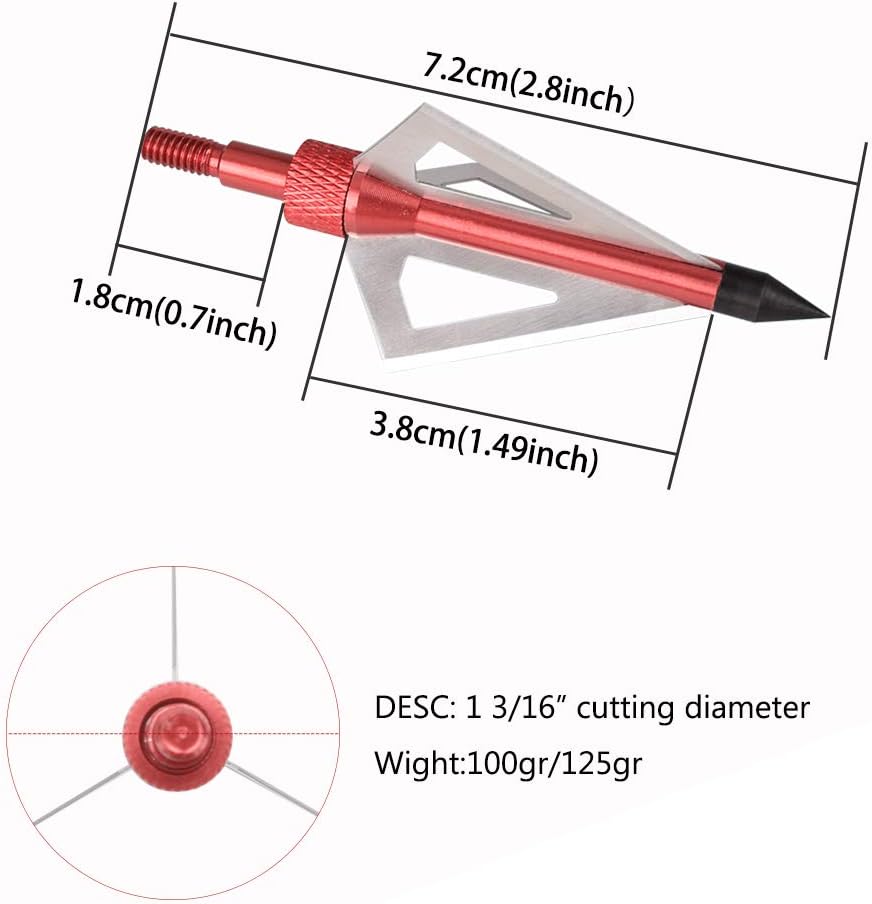 Punte da caccia 3 lame Punte d - Broadheads 100 Grain 3 Blade Hunting recensione e prezzo