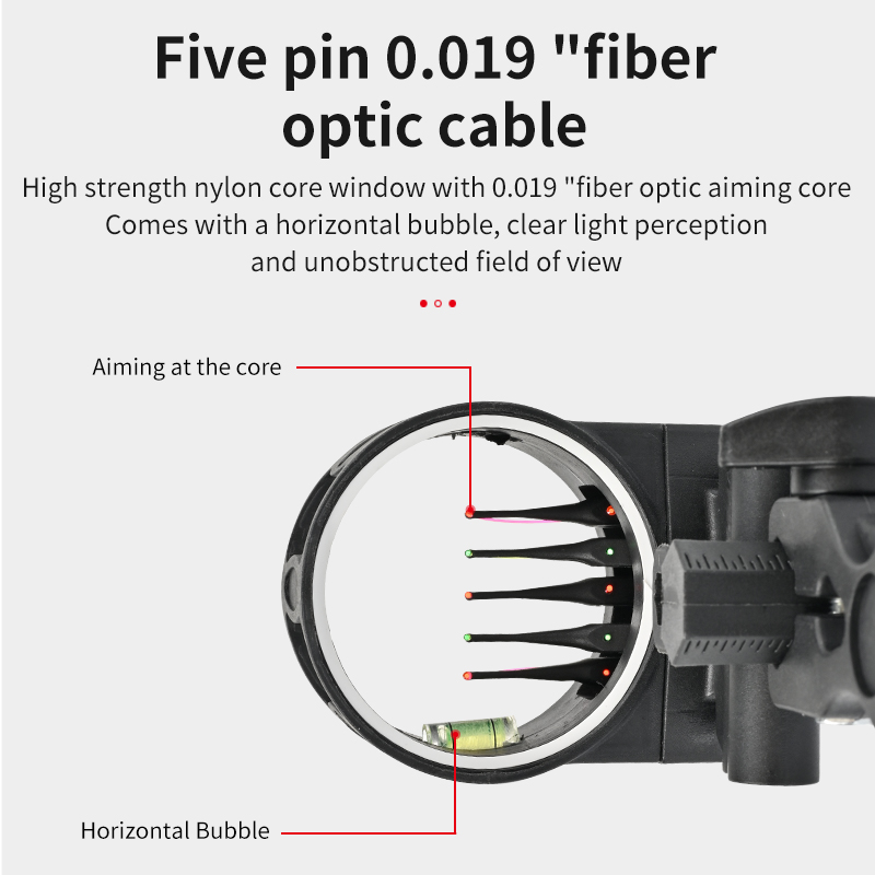 Arco composto per tiro con l'a - Compound Bow Sight 5 Pin Fiber Optic recensione e prezzo