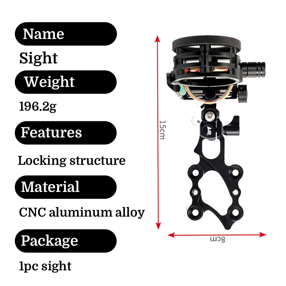 Mirino per arco composto a 5 p - Compound Bow Sight 5 Pin Fiber Optic recensione e prezzo