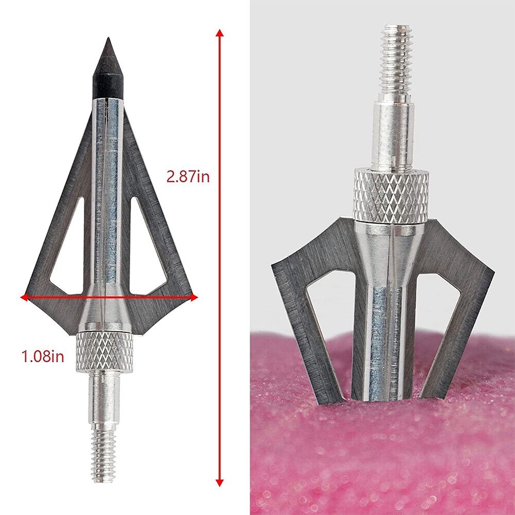 12 Pezzi Punte da Caccia in Me - Broadheads 100 Grain 3 Blade Hunting recensione e prezzo