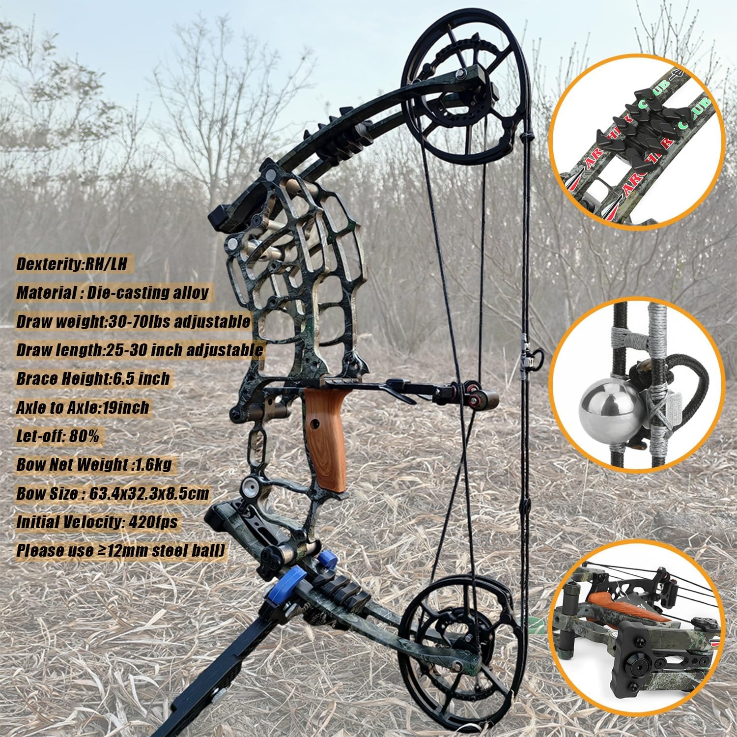 Set di arco composto a doppio  - Compound Bow Hunting 30-70 Lbs recensione e prezzo