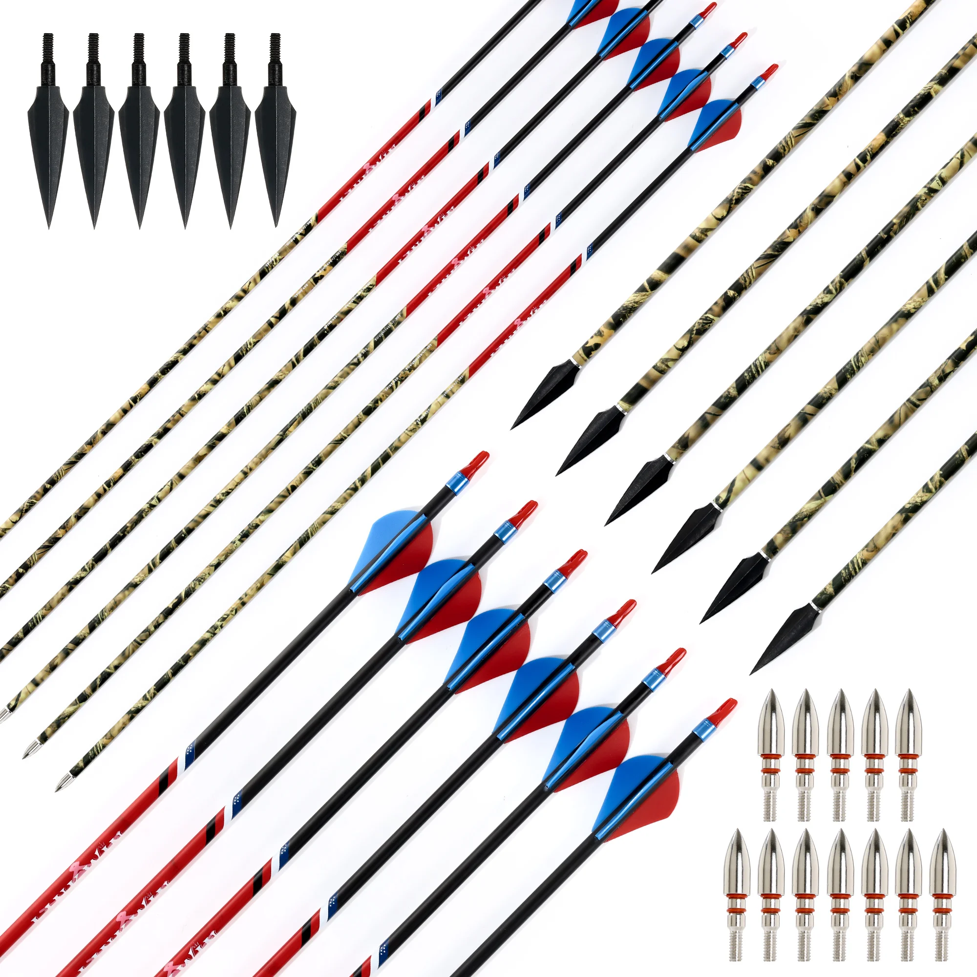 Linkboy Tiro con l'arco ID6.2M - Carbon Arrows 30 Inch Spine 400 500 recensione e prezzo