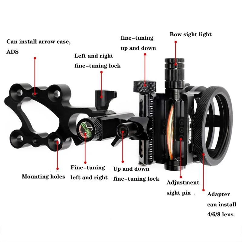 Mirino per Arco Compound a 5 P - Compound Bow Sight 5 Pin Fiber Optic recensione e prezzo