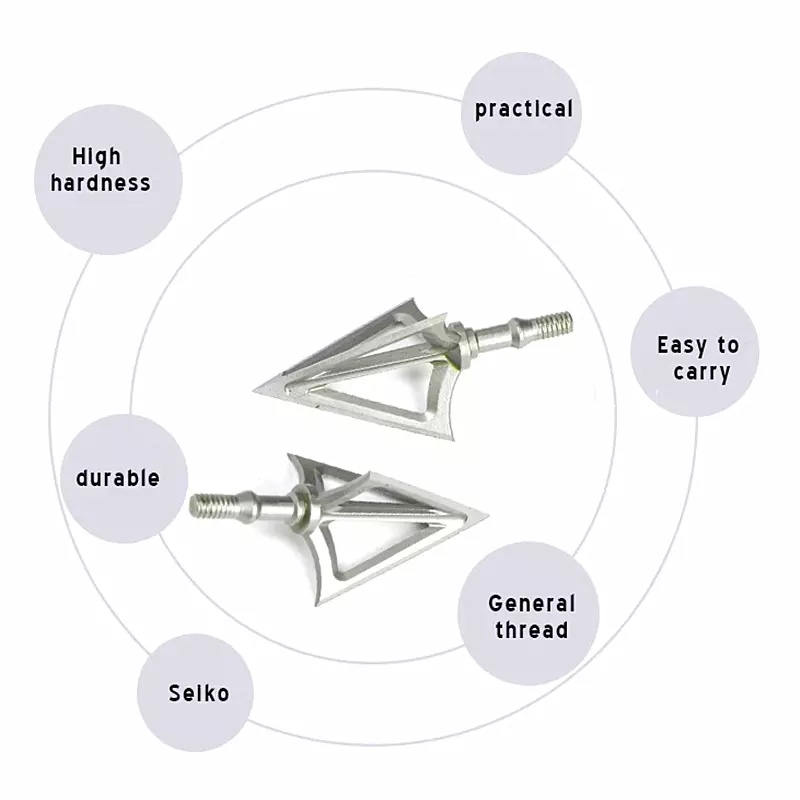 Punte di freccia per tiro con  - Broadheads 100 Grain 3 Blade Hunting recensione e prezzo